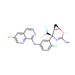 NC1=N[C@@](c2cc(Nc3nccc4cc(Cl)cnc34)ccc2F)(C(F)F)[C@H]2C[C@H]2O1 ZINC000220654068