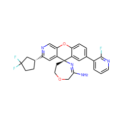 NC1=N[C@@]2(CCOC1)c1cc(-c3cccnc3F)ccc1Oc1cnc([C@@H]3CCC(F)(F)C3)cc12 ZINC000095574207