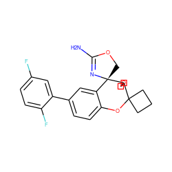 NC1=N[C@@]2(CO1)c1cc(-c3cc(F)ccc3F)ccc1OC1(CCC1)C21COC1 ZINC000149408397