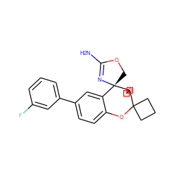 NC1=N[C@@]2(CO1)c1cc(-c3cccc(F)c3)ccc1OC1(CCC1)C21COC1 ZINC000149404248