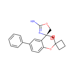 NC1=N[C@@]2(CO1)c1cc(-c3ccccc3)ccc1OC1(CCC1)C21COC1 ZINC000149403933