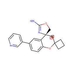 NC1=N[C@@]2(CO1)c1cc(-c3cccnc3)ccc1OC1(CCC1)C21COC1 ZINC000149269950