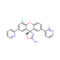 NC1=N[C@@]2(CO1)c1cc(-c3cccnc3F)ccc1Oc1c(F)cc(-c3ccccn3)cc12 ZINC000144733789