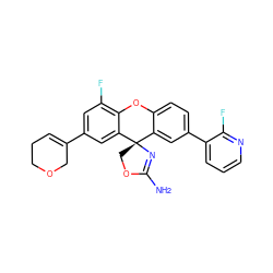 NC1=N[C@@]2(CO1)c1cc(-c3cccnc3F)ccc1Oc1c(F)cc(C3=CCCOC3)cc12 ZINC000118749803