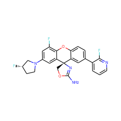 NC1=N[C@@]2(CO1)c1cc(-c3cccnc3F)ccc1Oc1c(F)cc(N3CC[C@H](F)C3)cc12 ZINC000118776066