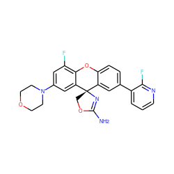 NC1=N[C@@]2(CO1)c1cc(-c3cccnc3F)ccc1Oc1c(F)cc(N3CCOCC3)cc12 ZINC000145124475