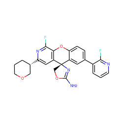 NC1=N[C@@]2(CO1)c1cc(-c3cccnc3F)ccc1Oc1c2cc([C@H]2CCCOC2)nc1F ZINC000299867079