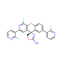 NC1=N[C@@]2(CO1)c1cc(-c3cccnc3F)ccc1Oc1c2cc(-c2cccnc2F)nc1F ZINC000299868168