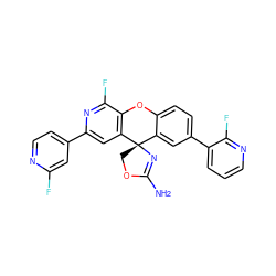 NC1=N[C@@]2(CO1)c1cc(-c3cccnc3F)ccc1Oc1c2cc(-c2ccnc(F)c2)nc1F ZINC000118778905