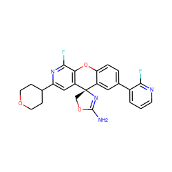 NC1=N[C@@]2(CO1)c1cc(-c3cccnc3F)ccc1Oc1c2cc(C2CCOCC2)nc1F ZINC000118749017