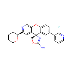 NC1=N[C@@]2(CO1)c1cc(-c3cccnc3F)ccc1Oc1cnc([C@@H]3CCCCO3)cc12 ZINC000299872076