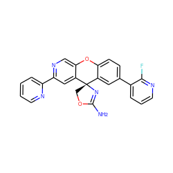 NC1=N[C@@]2(CO1)c1cc(-c3cccnc3F)ccc1Oc1cnc(-c3ccccn3)cc12 ZINC000223904017