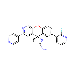 NC1=N[C@@]2(CO1)c1cc(-c3cccnc3F)ccc1Oc1cnc(-c3ccncc3)cc12 ZINC000117765212