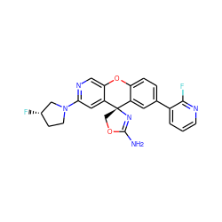 NC1=N[C@@]2(CO1)c1cc(-c3cccnc3F)ccc1Oc1cnc(N3CC[C@H](F)C3)cc12 ZINC000118772535