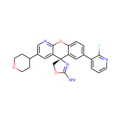 NC1=N[C@@]2(CO1)c1cc(-c3cccnc3F)ccc1Oc1ncc(C3CCOCC3)cc12 ZINC000223834892