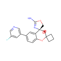 NC1=N[C@@]2(CO1)c1cc(-c3cncc(F)c3)ccc1OC1(CCC1)C21COC1 ZINC000220714464