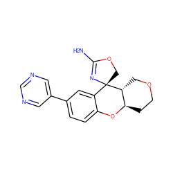 NC1=N[C@@]2(CO1)c1cc(-c3cncnc3)ccc1O[C@@H]1CCOC[C@H]12 ZINC000103253337