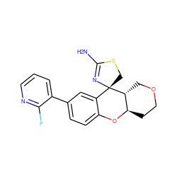 NC1=N[C@@]2(CS1)c1cc(-c3cccnc3F)ccc1O[C@@H]1CCOC[C@H]12 ZINC000103253343