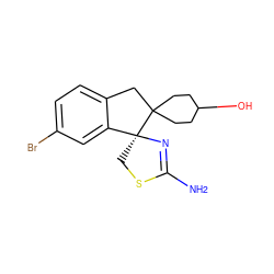 NC1=N[C@@]2(CS1)c1cc(Br)ccc1CC21CCC(O)CC1 ZINC000140628887