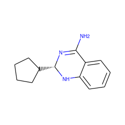 NC1=N[C@@H](C2CCCC2)Nc2ccccc21 ZINC000013493533