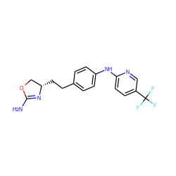 NC1=N[C@@H](CCc2ccc(Nc3ccc(C(F)(F)F)cn3)cc2)CO1 ZINC000139695316