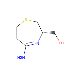 NC1=N[C@@H](CO)CSCC1 ZINC000028455511