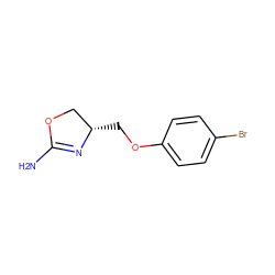 NC1=N[C@@H](COc2ccc(Br)cc2)CO1 ZINC000169698876