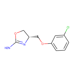 NC1=N[C@@H](COc2cccc(Cl)c2)CO1 ZINC000169698884