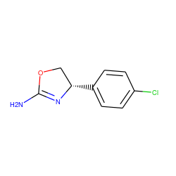 NC1=N[C@@H](c2ccc(Cl)cc2)CO1 ZINC000083952698