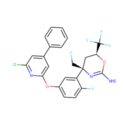 NC1=N[C@](CF)(c2cc(Oc3cc(-c4ccccc4)cc(Cl)n3)ccc2F)C[C@@H](C(F)(F)F)O1 ZINC000218677459