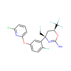 NC1=N[C@](CF)(c2cc(Oc3cccc(Cl)n3)ccc2F)C[C@@H](C(F)(F)F)O1 ZINC000223549302