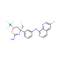 NC1=N[C@](CF)(c2cccc(Nc3nccc4cc(Cl)cnc34)c2)C[C@@H](C(F)(F)F)O1 ZINC000223545294