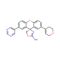 NC1=N[C@]2(CO1)c1cc(C3=CCOCC3)ccc1Oc1ccc(-c3cncnc3)cc12 ZINC000117797486