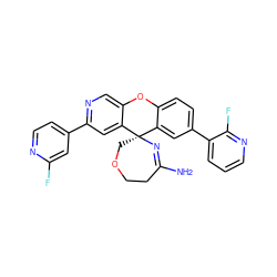 NC1=N[C@]2(COCC1)c1cc(-c3cccnc3F)ccc1Oc1cnc(-c3ccnc(F)c3)cc12 ZINC000146062048