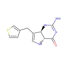 NC1=NC(=O)[C@@H]2NC=C(Cc3ccsc3)[C@H]2N1 ZINC000100752929