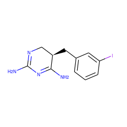 NC1=NC[C@@H](Cc2cccc(I)c2)C(N)=N1 ZINC000013757683