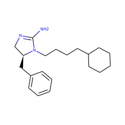 NC1=NC[C@H](Cc2ccccc2)N1CCCCC1CCCCC1 ZINC000013659622