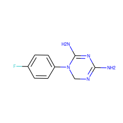 NC1=NCN(c2ccc(F)cc2)C(N)=N1 ZINC000013809243