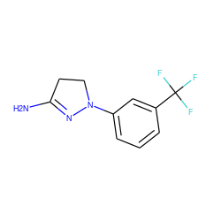 NC1=NN(c2cccc(C(F)(F)F)c2)CC1 ZINC000001845036