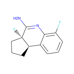 NC1=Nc2c(F)cccc2[C@H]2CCC[C@@]12F ZINC000013589480