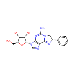 NC1=Nc2c(ncn2[C@@H]2O[C@@H](CO)[C@H](O)[C@@H]2O)C2=N[C@@H](c3ccccc3)CN12 ZINC000027755216