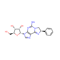 NC1=Nc2c(ncn2[C@@H]2O[C@@H](CO)[C@H](O)[C@@H]2O)C2=N[C@H](c3ccccc3)CN12 ZINC000027759415