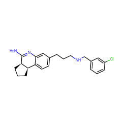 NC1=Nc2cc(CCCNCc3cccc(Cl)c3)ccc2[C@H]2CCC[C@@H]12 ZINC000013490263