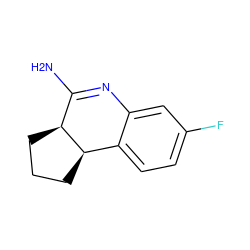 NC1=Nc2cc(F)ccc2[C@H]2CCC[C@@H]12 ZINC000013817931