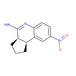 NC1=Nc2ccc([N+](=O)[O-])cc2[C@H]2CCC[C@@H]12 ZINC000013817919