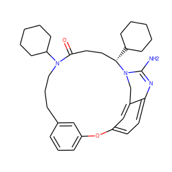 NC1=Nc2ccc3cc2CN1[C@@H](C1CCCCC1)CCC(=O)N(C1CCCCC1)CCCc1cccc(c1)O3 ZINC000049088916