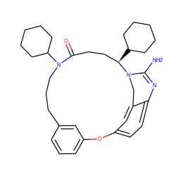 NC1=Nc2ccc3cc2CN1[C@H](C1CCCCC1)CCC(=O)N(C1CCCCC1)CCCc1cccc(c1)O3 ZINC000101344258