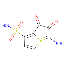 NC1=S2C=CC(S(N)(=O)=O)=C2C(=O)C1=O ZINC000049803531