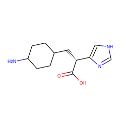 NC1CCC(C[C@@H](C(=O)O)c2c[nH]cn2)CC1 ZINC000026248994