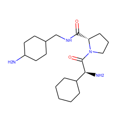 NC1CCC(CNC(=O)[C@@H]2CCCN2C(=O)[C@@H](N)C2CCCCC2)CC1 ZINC000027330062